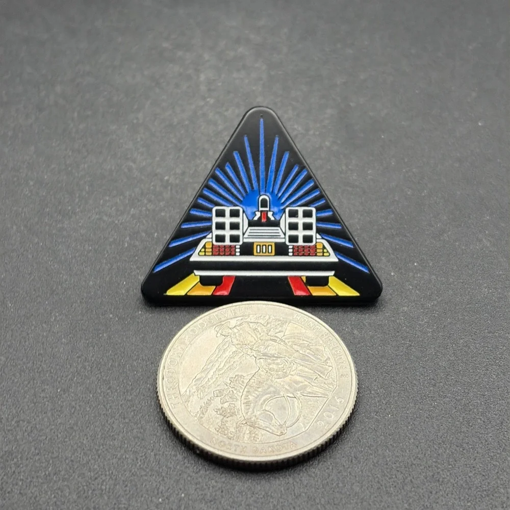 Back To The Future Delorean Outatime Glitter Lapel Hat‎ Pin